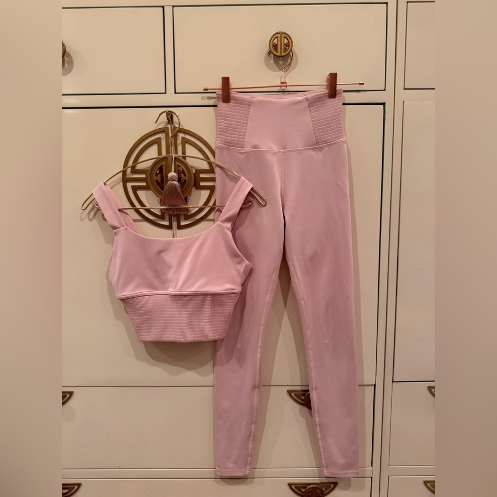 Carbon38 Pink Leggings and Crop Top Set
